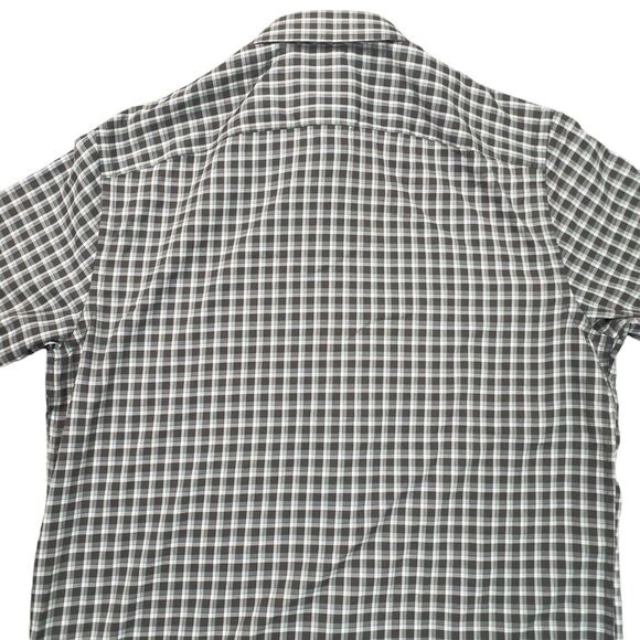 UNTUCKIT Shirt Mens Medium Green Plaid Slim Fit Long Sleeve Performance - Picture 6 of 10